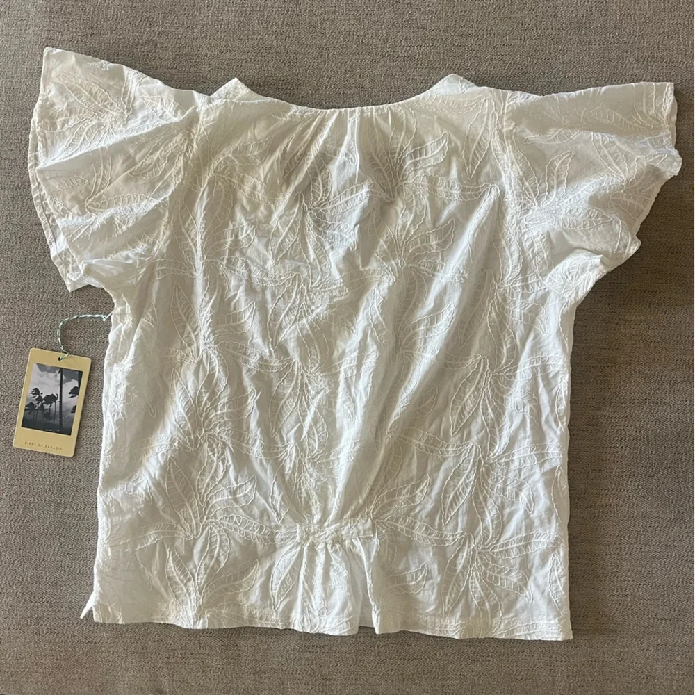 NWT Trovata Angela Flutter Sleeve Blouse - Picture 2 of 4